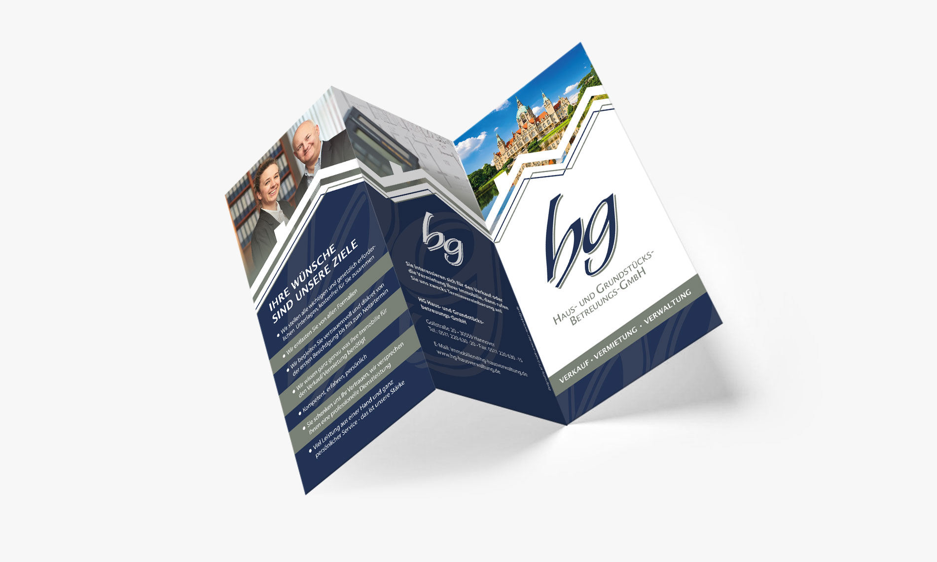 Flyer für HG Haus- und Grundstücksbetreuung